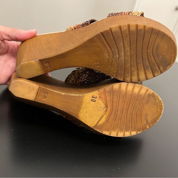Sbicca Vintage Collection Woven Braided Platform Wedge Sandal 7 - Picture 9 of 11